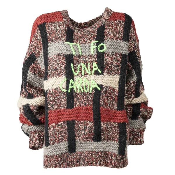 Ti Fo Una Carda - Vintage Jumper with Hand Embroidery