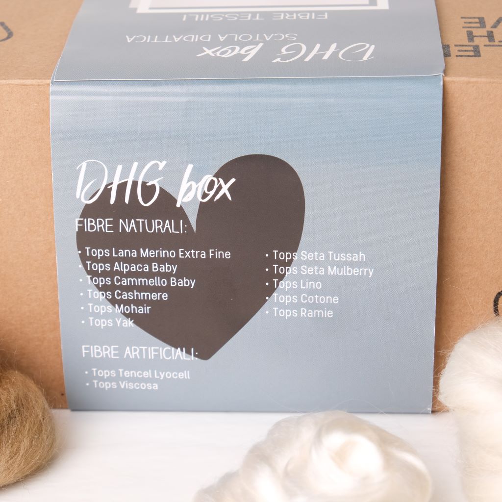 Scatola didattica tattile con tessuti