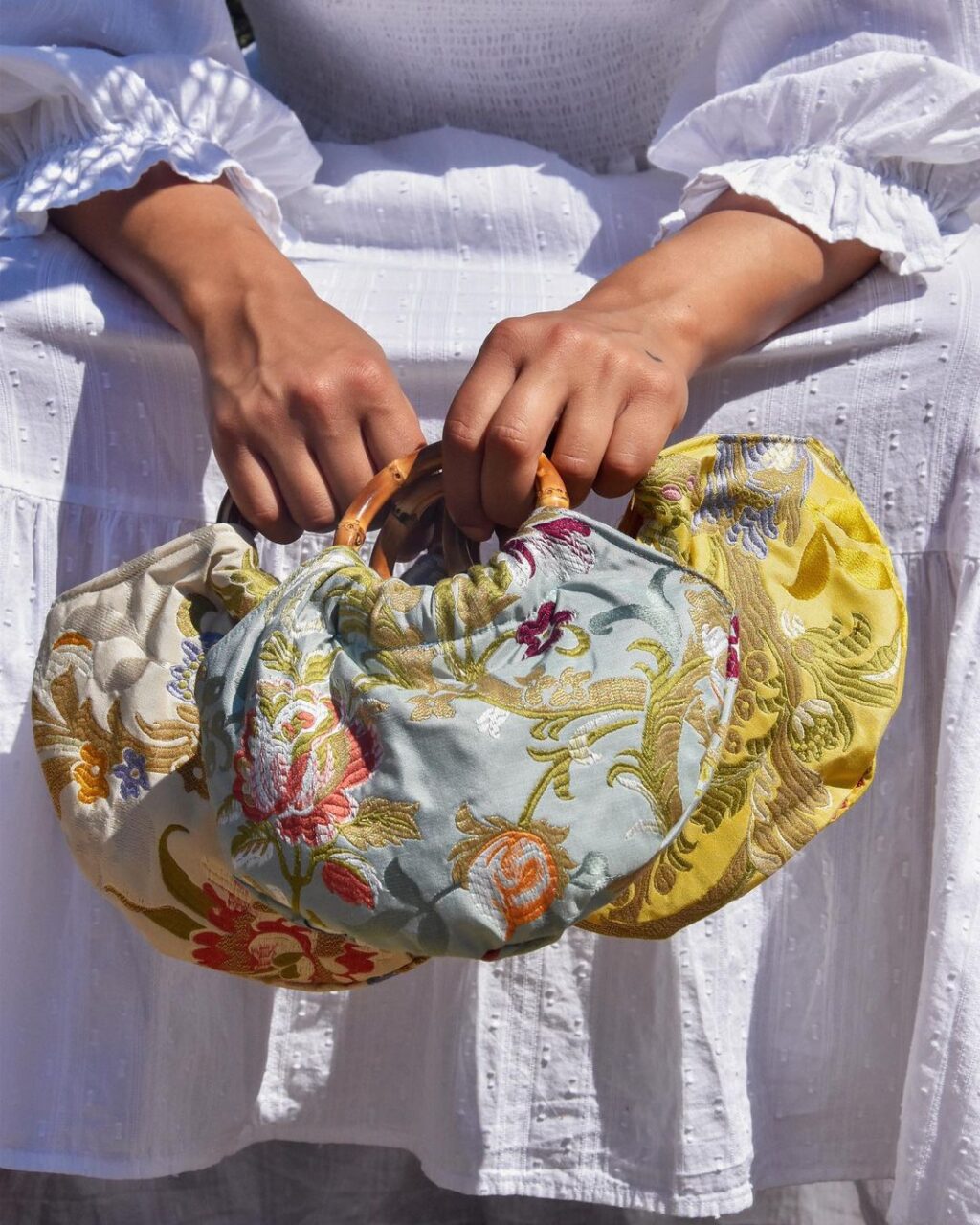 Mini bag in seta celeste Sissi - La pochette di Martina - immagine 6