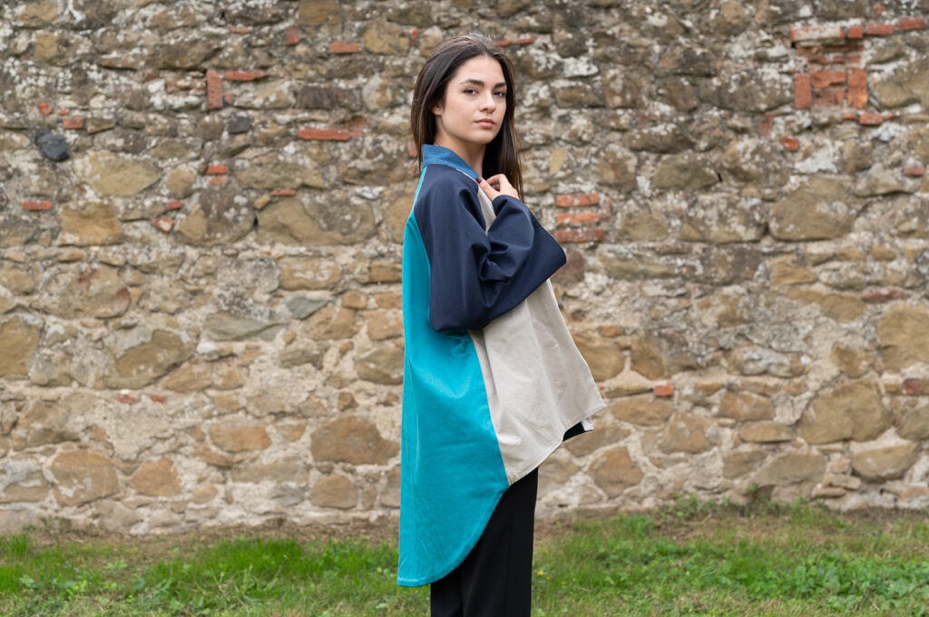 Giacca DA2LATI denim blu Superbetta - immagine 5