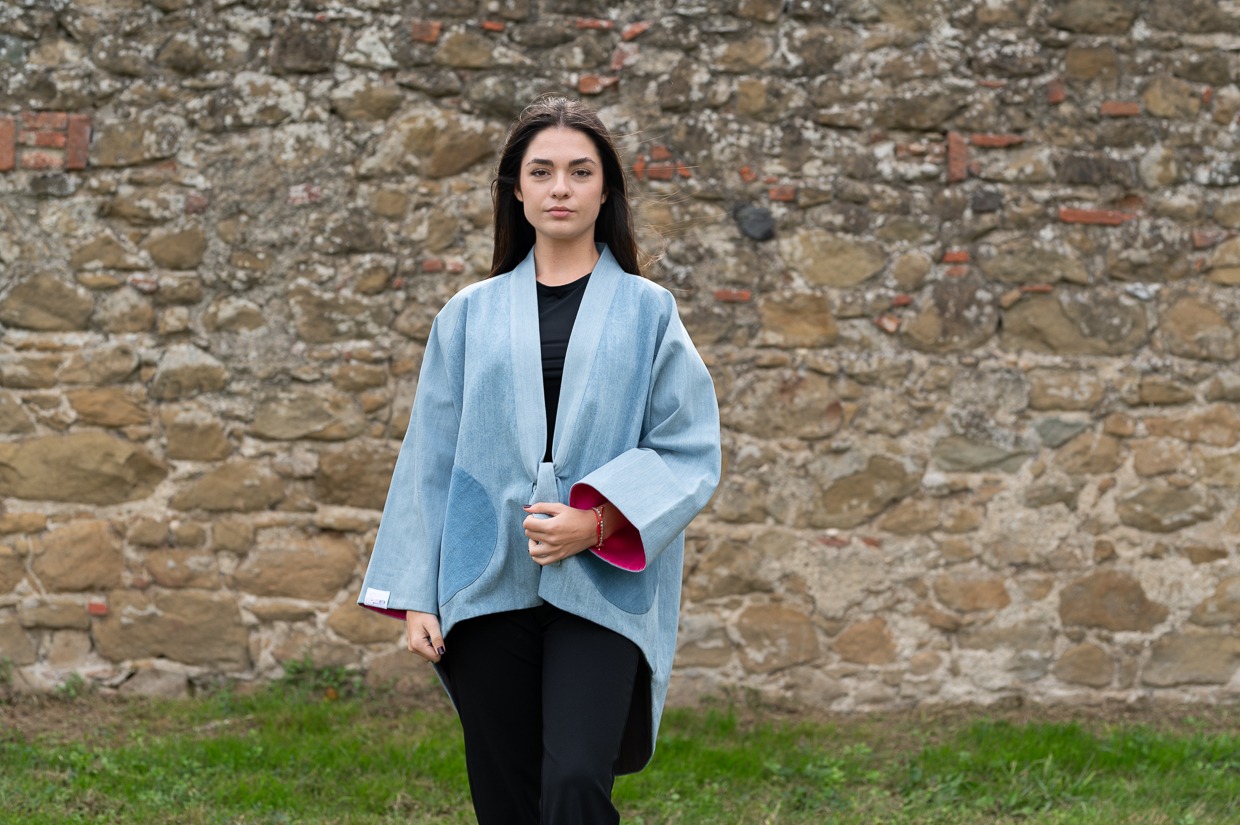 Giacca DA2LATI denim celeste Superbetta - immagine 2