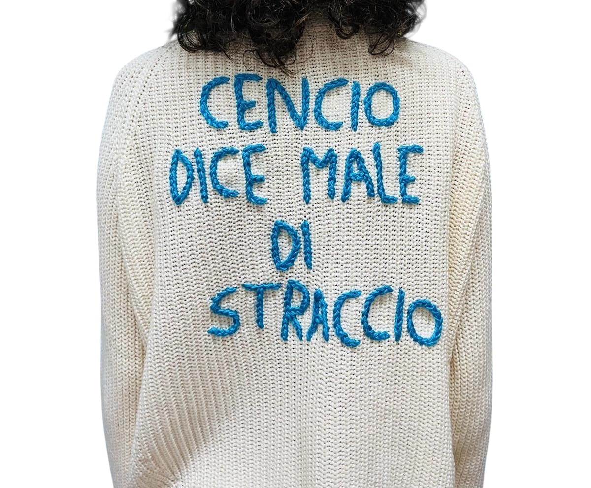 Cardigan ricamo a mano - Almeno Nevicasse